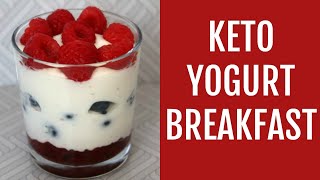 Keto Yogurt Breakfast Parfait Recipe [upl. by Broucek860]