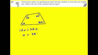 JMO 2013 qA9 UKMT Junior Maths Olympiad [upl. by Brink68]