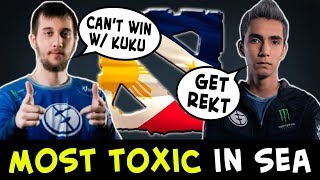 Biggest trashtalk players on SEA — Arteezy and SumaiL [upl. by Elleved809]