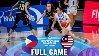 Philippines v Malaysia  Full Basketball Game  FIBA U16 Womens Asian Championship 2023  Div B [upl. by Lindi]