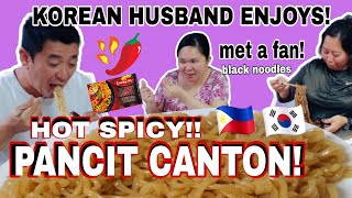 KOREAN HUSBAND LOVES PANCIT CANTONHOT SPICY 🌶 🔥  HINDI MAN LANG NAANGHANGAN😅  MET A FAN🥰 [upl. by Ahtibbat]