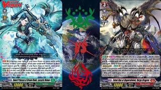 Lascaria Veleno VS Fated One of Unparalleled Varga Dragres Cardfight Vanguard D Format Playtest [upl. by Werdnael296]