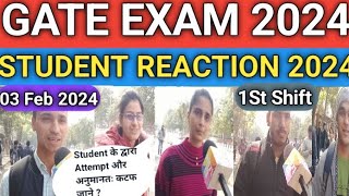 GATE EXAM 3 Feb 2024GATE Exam analysis Today 2024 [upl. by Sible286]