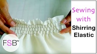 How To Make Easy Shirring Shirring Tutorial How to Use a Shirring Foot [upl. by Dareen]