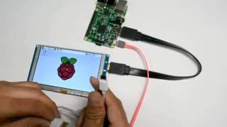 5 inch 800x480 HDMI LCD touch screen connect to RaspberryPi [upl. by Jeavons]