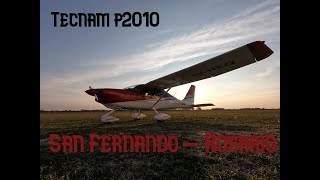 Vuelo San Fernando  Rosario  Tecnam P2010 [upl. by Icram666]