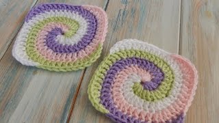 How to Crochet a Spiral Granny Square [upl. by Aratas511]