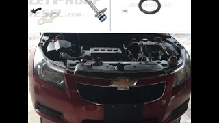 2011chevy cruze oil leak fixed turbo feed line o ring found antifreeze leak as well [upl. by Lalittah]