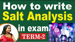 How to write Salt analysis in Practical exam Class 12 Term 2 Practical exam CBSE [upl. by Nomelihp]