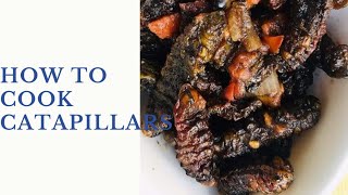 How to Cook mopane wormscatapillarsVinkubala [upl. by Kattie]