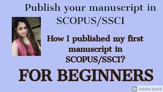 scopus Get your research paper published easily in SCOPUSSSCI indexed journal for beginners [upl. by Odrarebe]