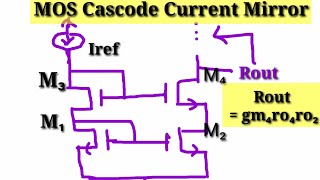 Analog Circuit Lecture  66 Cascode Current Mirror Output Resistance [upl. by Trev]