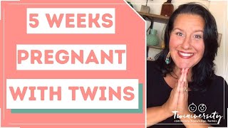 5 weeks pregnant with twins signs and symptoms [upl. by Yevre]