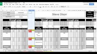 Google Sheets personal Training Templates  Exercise Dropdowns [upl. by Htebazileharas]