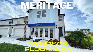 Watergrass Towns By Meritage  Windsor Floorplan  Wesley Chapel FL [upl. by Enitsirk]