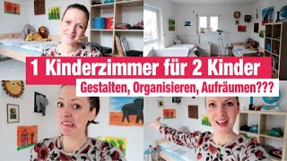 1 Kinderzimmer für 2 Kinder  Einrichten Gestalten Organisieren Aufräumen amp Ausmisten [upl. by Zampardi]