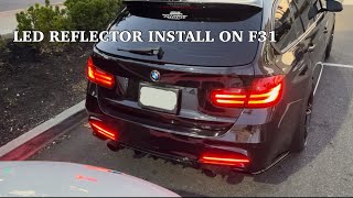 Installing LED Reflectors on my F31 328i Wagon Full guide [upl. by Kiraa340]