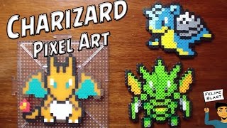 Como hacer a Charizard con HamaPerler Beads Charizard Pixel Art por FelipeBlast [upl. by Carlotta]