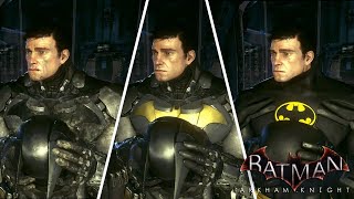 Batman takes off his mask with Every Skin  Batman Arkham Knight [upl. by Noella]