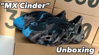 YEEZY FOAM RUNNER MX CINDER BLUE UNBOXING amp REVIEW [upl. by Assirroc]