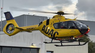 ADAC Luftrettung  Landung Christoph 18  Airbus H135  DHXCC  Main Klinikum Ochsenfurt [upl. by Hevak734]