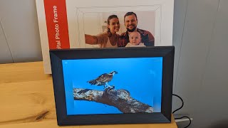 Review Biu Frame PF100  SAIWAN WiFi digital picture frame [upl. by Appilihp]