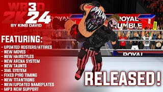 WR3D 2K24 V11 BY KING DAVID  RELEASED  ALL NEW FEATURES [upl. by Charmion]