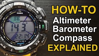 How to use Altimeter Barometer and Compass  Explained [upl. by Harihat]