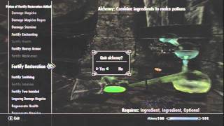 Skyrim Potions Glitch Make Epic ArmorGear [upl. by Dorrie]