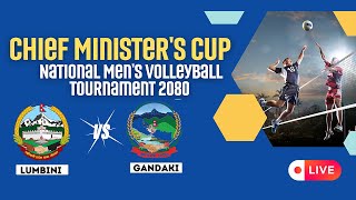 National Mens Volleyball Tournament 2080  Lumbini Vs Gandaki  LIVE [upl. by Chandal]