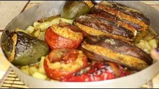 HOW TO MAKE STUFFED VEGETABLES GREEK DELICACY GEMISTA [upl. by Crosse]