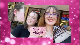 Getting piercings getting my belly button pierced  sleepover vlog [upl. by Indys]