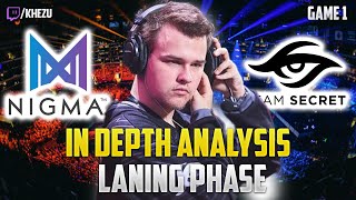 Nigma vs Secret DPC Laning Phase analysis game 1 [upl. by Ecnarolf]