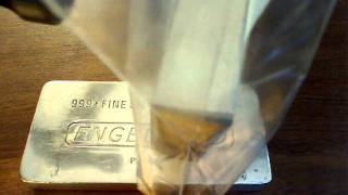 Ring Test on a Real and Fake Engelhard 100oz Silver Bar [upl. by Kella270]