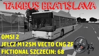 1080p60 OMSI 2  Jelcz M125M4 Vecto CNG ZF  Fictional Szczecin  68 [upl. by Nueoras]