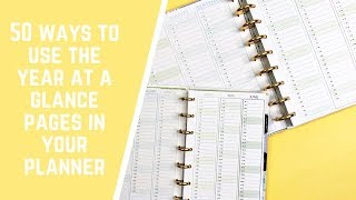 50 Ways to Use the Year At A Glance Pages In Your Planner [upl. by Ahseyd]