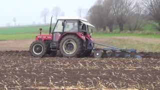 Zetor 7745 TurboUnia 5 skib Orka 2013HD [upl. by Weigle557]