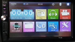 How to Restore factory settings in Double din 7012B Head Unit [upl. by Cordle]