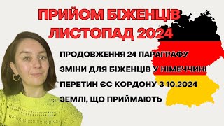 Прийом біженців у листопаді 2024 Зменшення виплат Зміни при перетині ЄСкордону [upl. by Juanita]