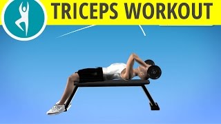 Lying Triceps Pressdown Workout on Bench [upl. by Anirrak]