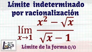 Límites indeterminados  Doble Racionalización  La Prof Lina M3 [upl. by Sion]