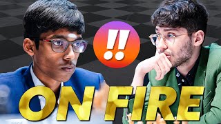 BOARD ON FIRE  Alireza Firouzja vs Praggnanadhaa  FIDE Candidates 2024 [upl. by Carter]