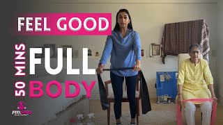 50m FEEL GOOD FULL BODY Workout Suitable for WFH SENIORS and ALL ages [upl. by Malaspina211]