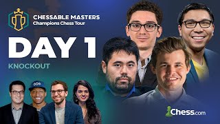 Carlsen Caruana So and Nakamura Headline the Chessable Masters 2023  Day 1  CCT Knockout Stage [upl. by Barnes124]