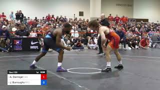 2024 Men’s Freestyle Senior World Team Trials Alex Dieringer vs Jordan Burroughs 79 KG Semifinals [upl. by Aisanahta497]