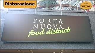 Porta Nuova Food District in piazza Aulenti a Milano [upl. by Martinelli372]