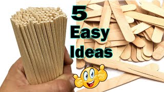 DIY  5 Easy Ideas from Wooden Sticks  Wooden Stick Crafts  Home Decor Ideas 25 [upl. by Ateuqirne]