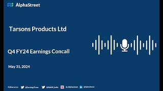 Tarsons Products Ltd Q4 FY202324 Earnings Conference Call [upl. by Lehmann89]