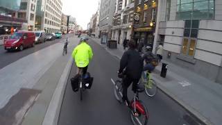 Pedestrians not looking and wondering onto cycle lane [upl. by Ellimaj]