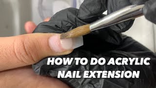 Acrylic Nail extensionsHow to do Acrylic Nail extensions step by step for beginners 💅🏼 [upl. by Bruni]